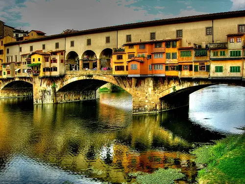 Ponte Vecchio bridge in Florence on an escorted tour of Italy