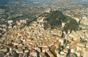 Campobasso hilltop town in Molise on a tour of Italy