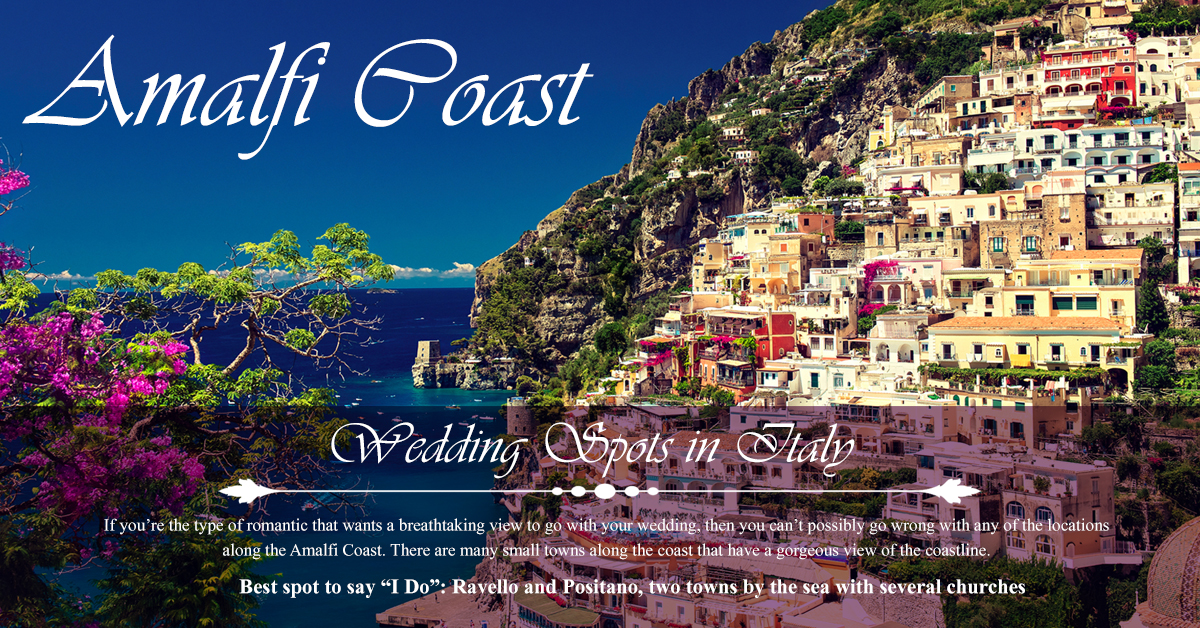 Amalfi Coast - Top 5 Wedding Spots in Italy