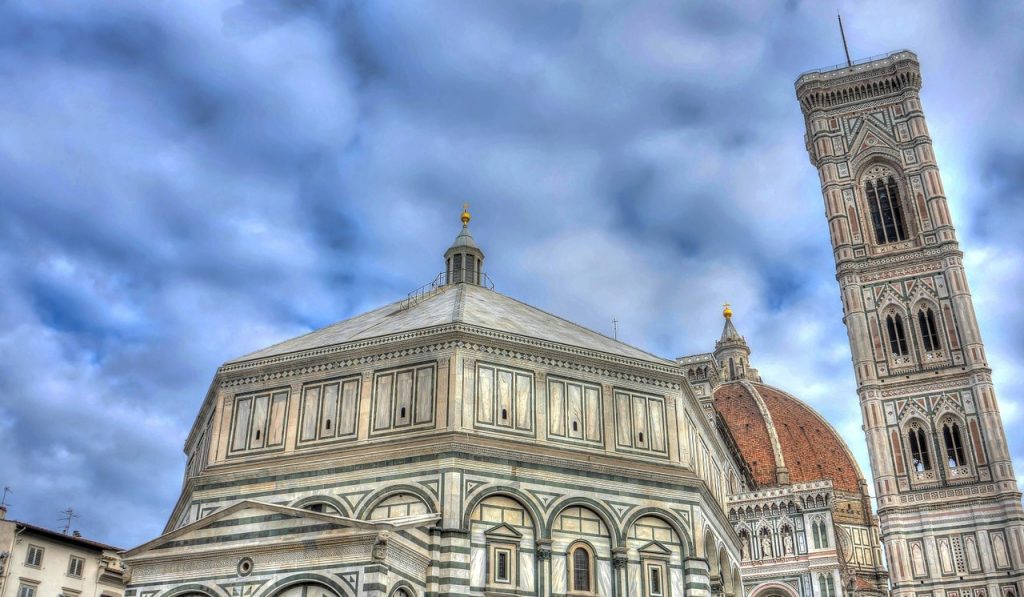 Duomo in Florence with the Skies in the Background Showing Mild Weather