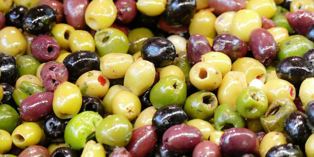 Olives at a Market in Florence Italy