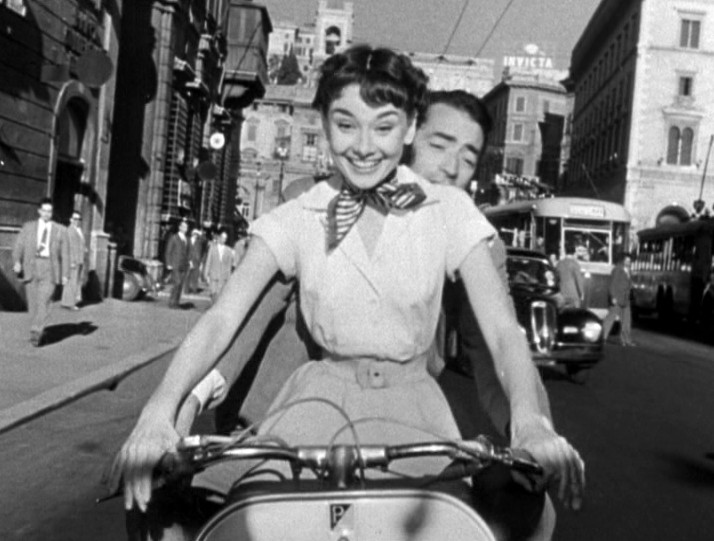 Audrey Hepburn and Gregory Peck in Roman Holiday inspiring Italy tours