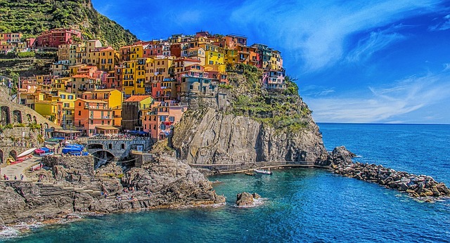 Cinque Terre colorful cliffside villages on a tour of Italy