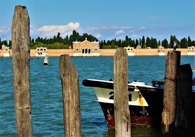 Island of San Michele cemetery in Venice on an Italy tour