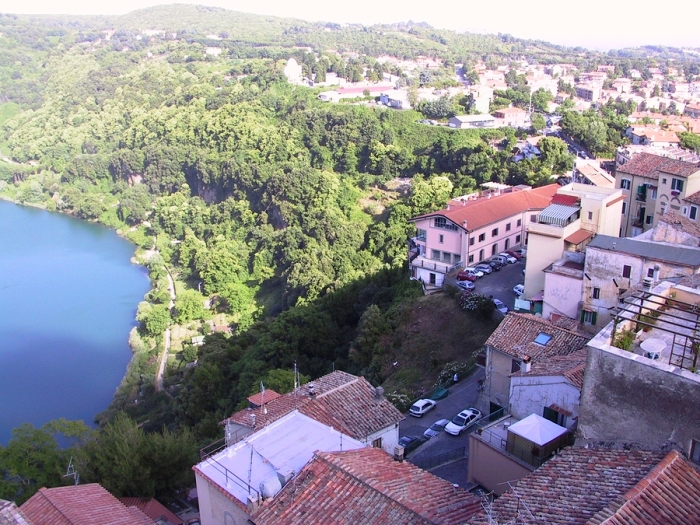 Lake Nemi scenic hill lake near Rome on an Italy vacation