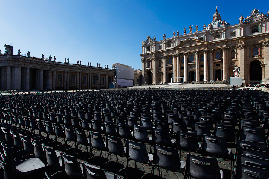 Saint Peter's Square Easter celebration in Vatican City, Italy