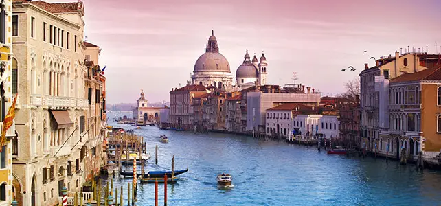 Touring Venice canals and landmarks on an Italy vacation